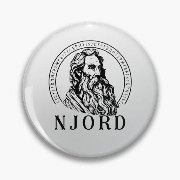Item preview, Njord Viking God of the wind and the sea Norse Mythology and runes designed and sold by Lady-Frost.