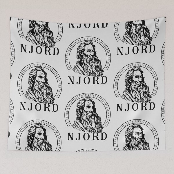 Item preview, Njord Viking God of the wind and the sea Norse Mythology and runes designed and sold by Lady-Frost.