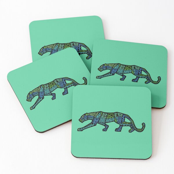 Item preview, panther geometric inca color designed and sold by CutOriginalArt.