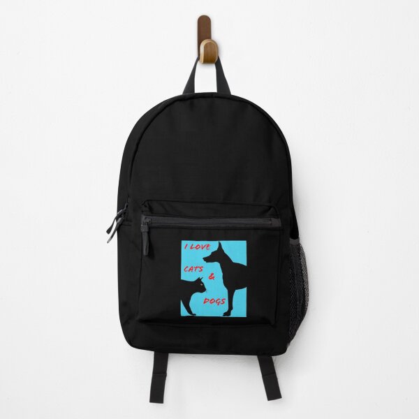 Item preview, I Love cats and dogs on blue designed and sold by TerenceLacey.