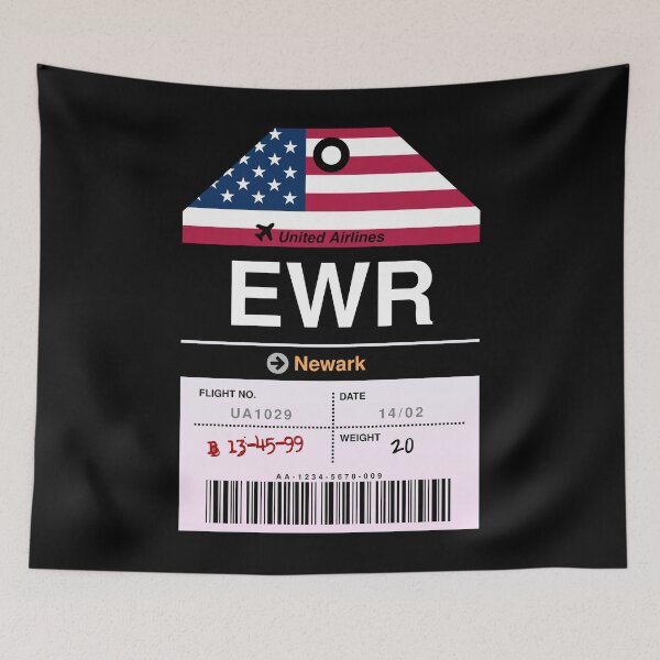 Item preview, Newark Airline Luggage Tag designed and sold by RabbitK.