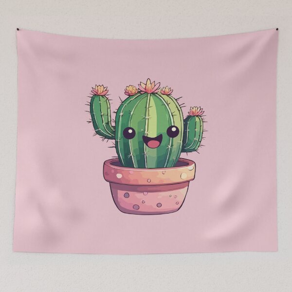 Aperçu de l'œuvre joli cactus kawaii créée et vendue par RemonMichel.