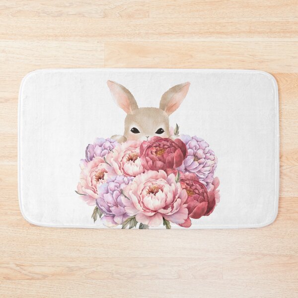 Item preview,  little easter bunny hiding / peonies  designed and sold by coloursforkids.