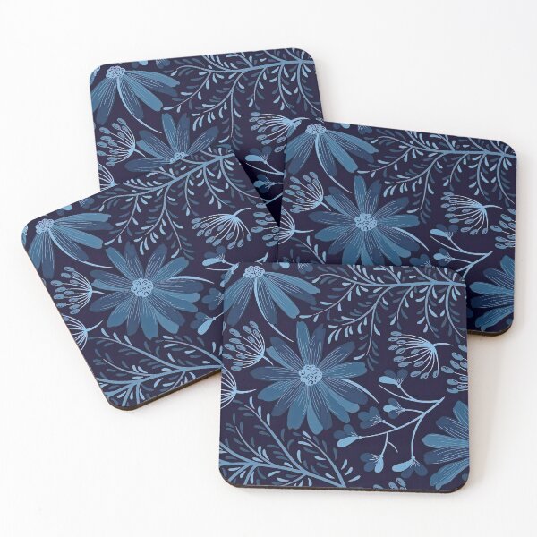 Item preview, Blue Flowers Cottagecore Pattern designed and sold by momosstyle.