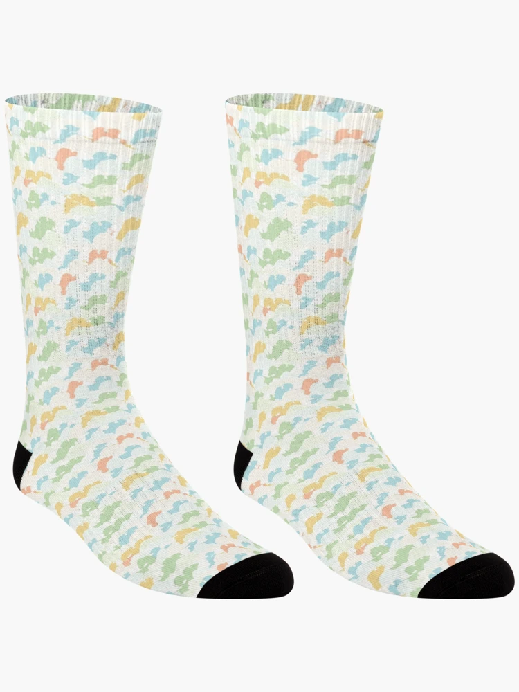 Thumbnail 3 of 5, Socks, Sky Ripples Pattern designed and sold by DreamBackDrops.