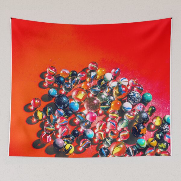 Item preview, Marbles on vibrant red designed and sold by pepinodemarst.