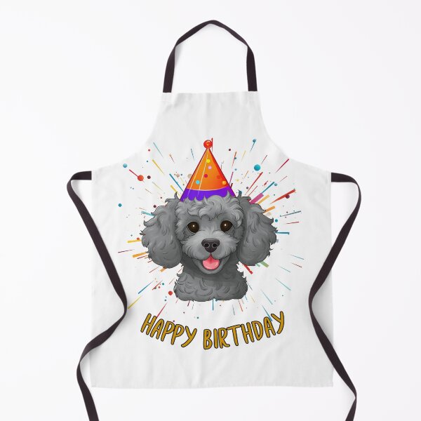 Item preview, Birthday Poodle - Gray - Happy Birthday! designed and sold by wotsthis.
