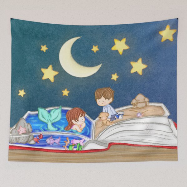 Item preview, childrens book, chibi, book, kids, mermaid, designed and sold by somishii.