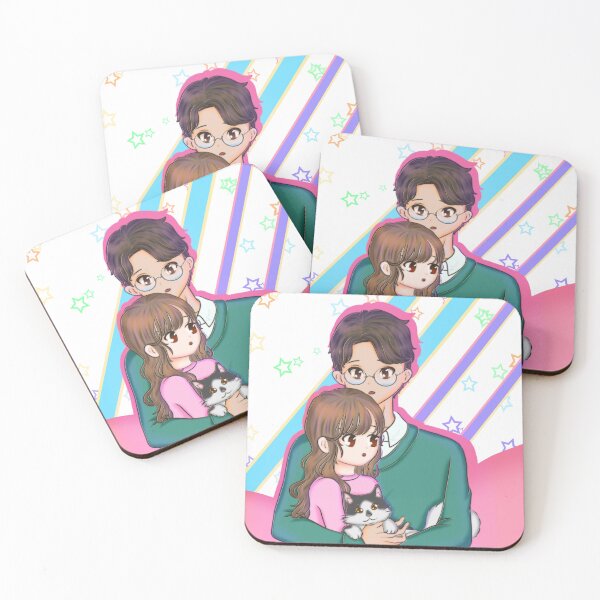 Item preview, anime, art, cute, kitty, cat, couple, designed and sold by somishii.