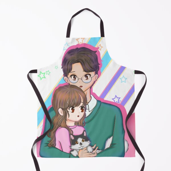 Item preview, anime, art, cute, kitty, cat, couple, designed and sold by somishii.