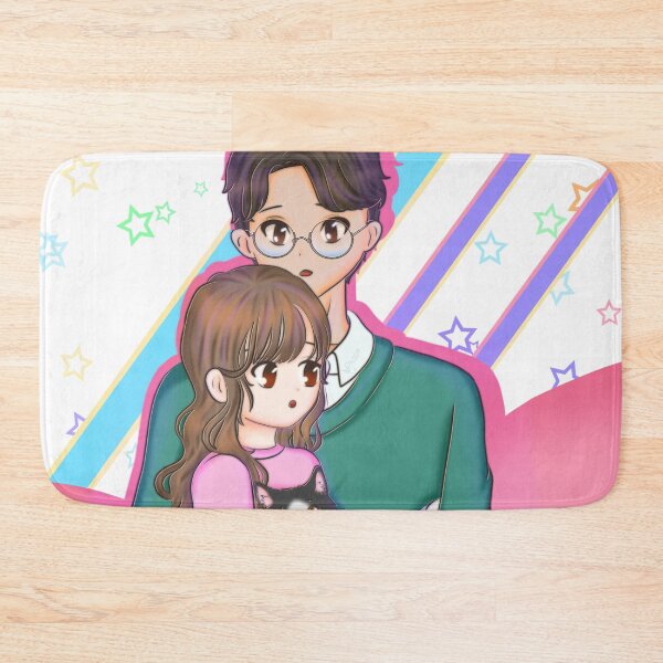 Item preview, anime, art, cute, kitty, cat, couple, designed and sold by somishii.
