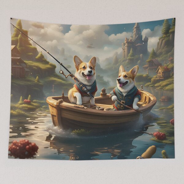 Item preview, fishin' pups designed and sold by MacoQ.