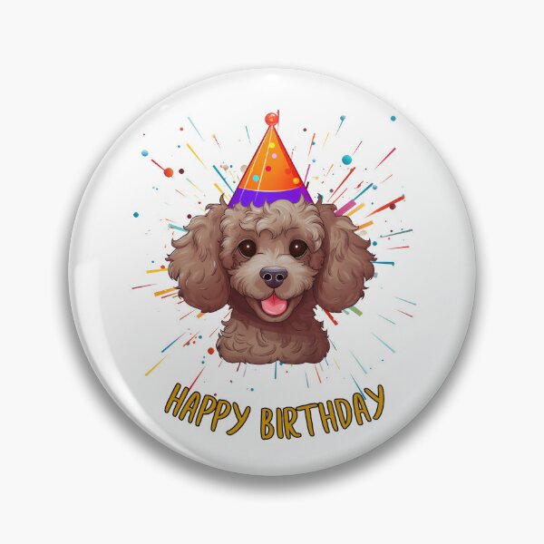 Item preview, Birthday Poodle - Chocolate Brown - Happy Birthday! designed and sold by wotsthis.