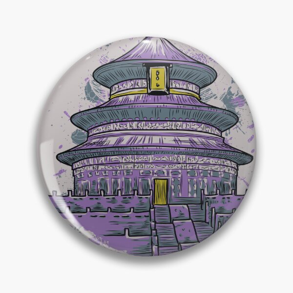 Item preview, Buddhist Temple Sticker/Tee designed and sold by Syzygy Designs.