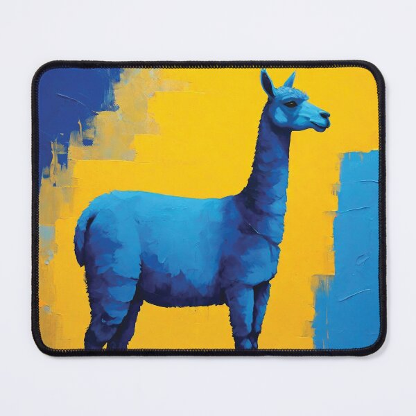 Item preview, print yellow and blues Alpaca 1 designed and sold by Random Designs.