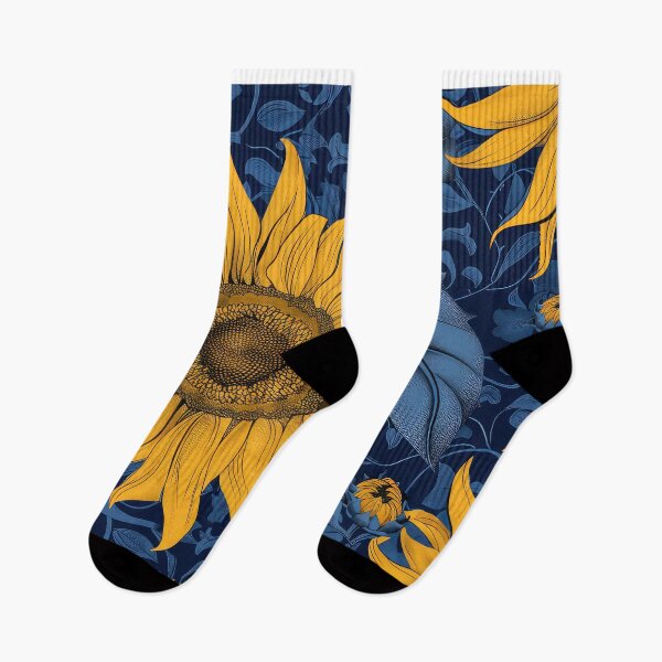 Artikelvorschau, Sonnenblumenmuster, William Morris-Stil, entworfen und verkauft von thewandswant.