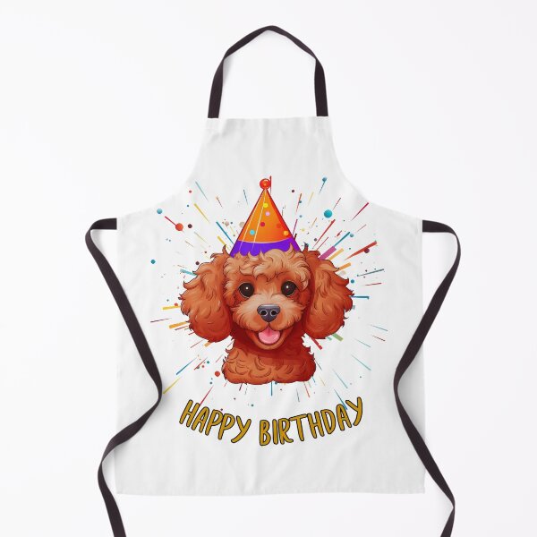 Item preview, Birthday Poodle - Dark Red - Happy Birthday! designed and sold by wotsthis.