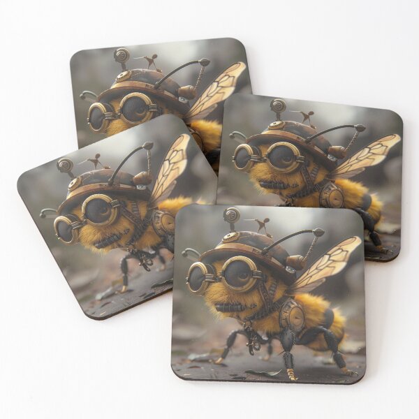 Item preview, Adorable Steampunk Bee with Hat - A Buzzing Gift of Whimsical Delight designed and sold by Manimilo.