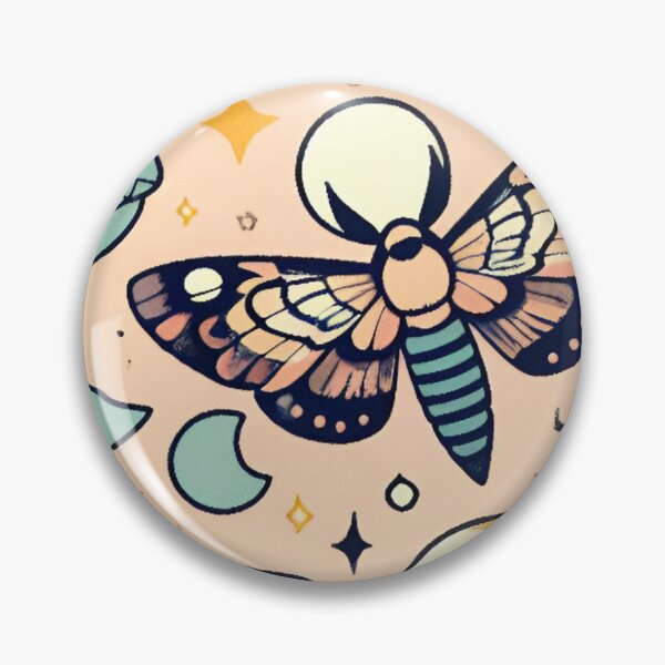 Item preview, Peach Chinese Moon Moth Pattern designed and sold by thewitchisback.