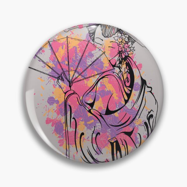 Item preview, Kimono Girl Sticker/Tee designed and sold by Syzygy Designs.