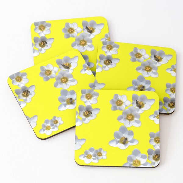 Item preview, Crocus and Bee (vibrant yellow) designed and sold by D-Vogt-Grafik.