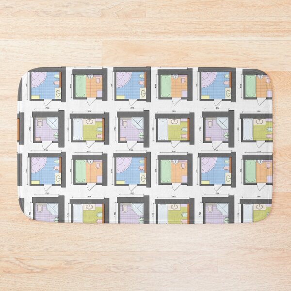 Item preview, Apartment bathroom floor plans and layouts designed and sold by Familyshmot.