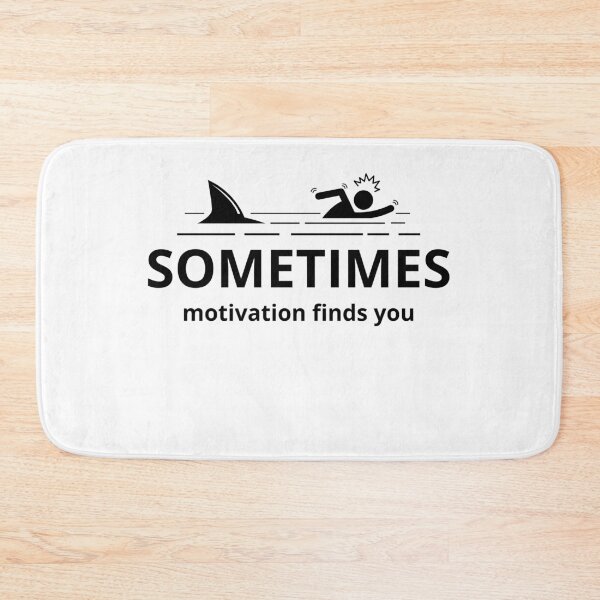 Item preview, "Sometimes Motivation Finds You" Funny Shark Quote Sport Lovers T-Shirt designed and sold by AI-volution.