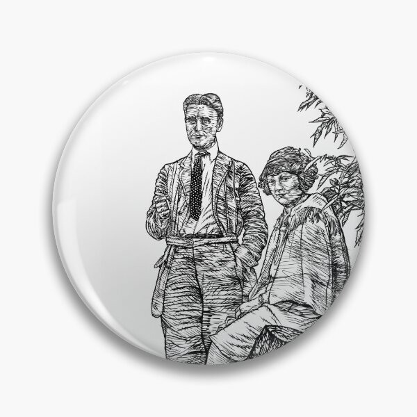 Item preview, ZELDA and F. SCOTT FITZGERALD ink portrait .1 designed and sold by lautir.