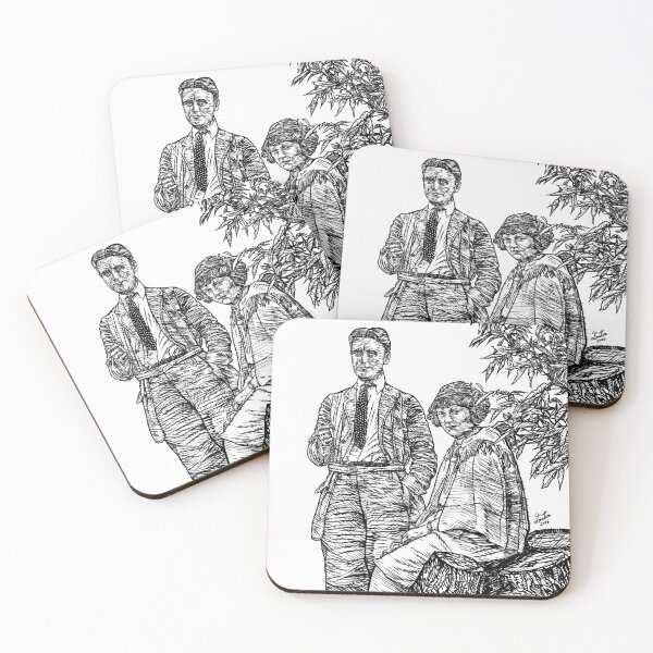 Item preview, ZELDA and F. SCOTT FITZGERALD ink portrait .1 designed and sold by lautir.