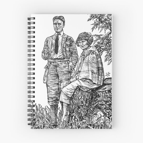 Item preview, ZELDA and F. SCOTT FITZGERALD ink portrait .1 designed and sold by lautir.