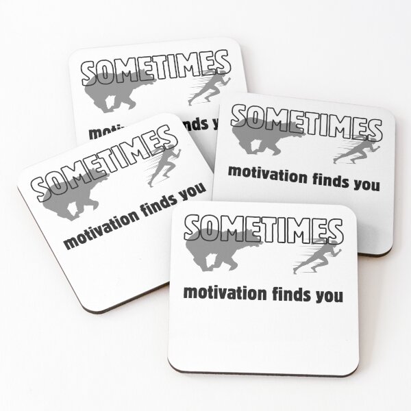 Item preview, "Sometimes Motivation Finds You" Animal Bear Quote Sport Lovers T-Shirt designed and sold by AI-volution.
