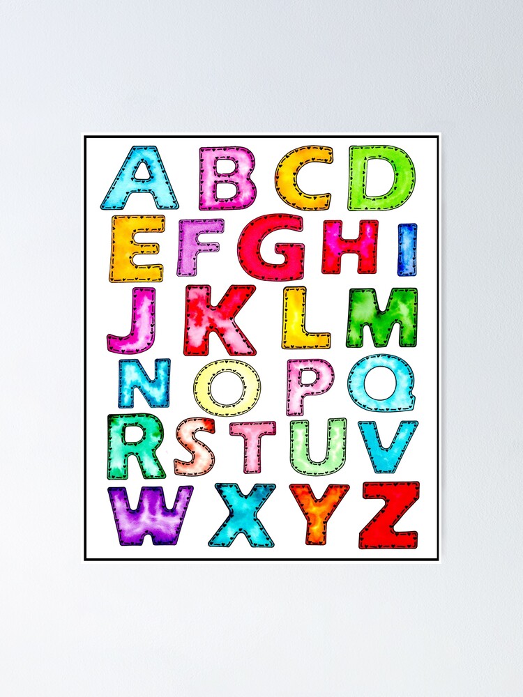 "Alphabet ABCs " Poster for Sale by Homemom Redbubble