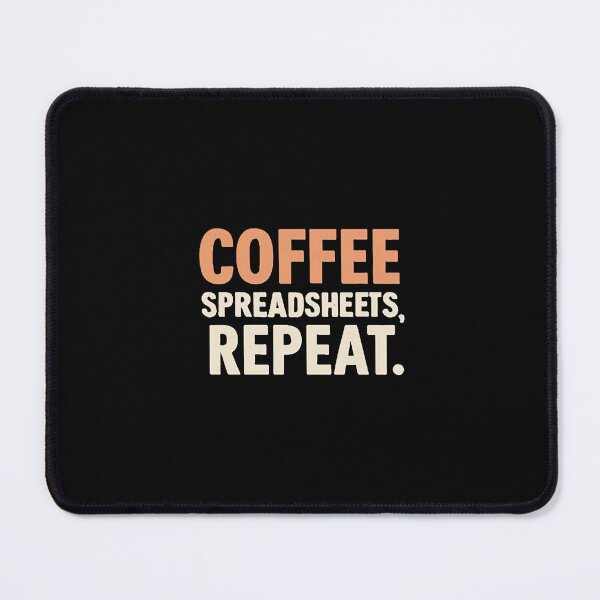 Item preview, Hojas de cálculo de café repiten contabilidad divertida designed and sold by DomTeesHaven.