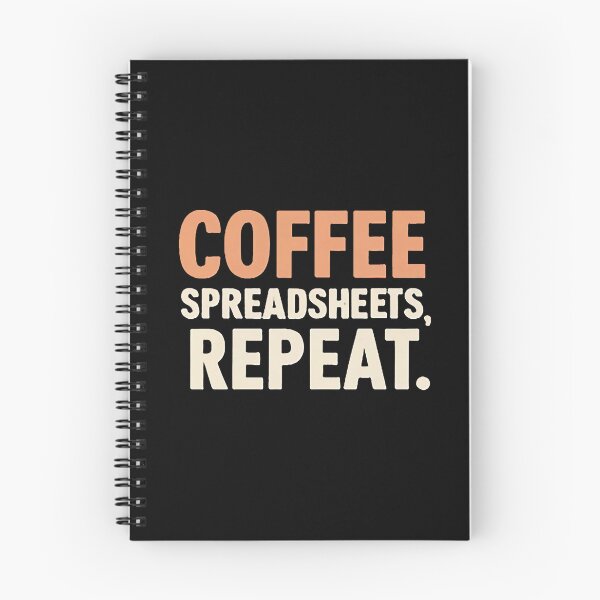 Aperçu de l'œuvre Les feuilles de calcul du café répètent une comptabilité amusante créée et vendue par DomTeesHaven.