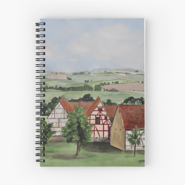 Artikelvorschau, schwaebische Landschaft mit Fachwerkhaeusern entworfen und verkauft von Sandra Connelly.