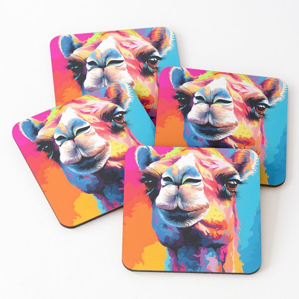Item preview, cammel portrait. animal colorful. Animal throw pillow. designed and sold by formform.