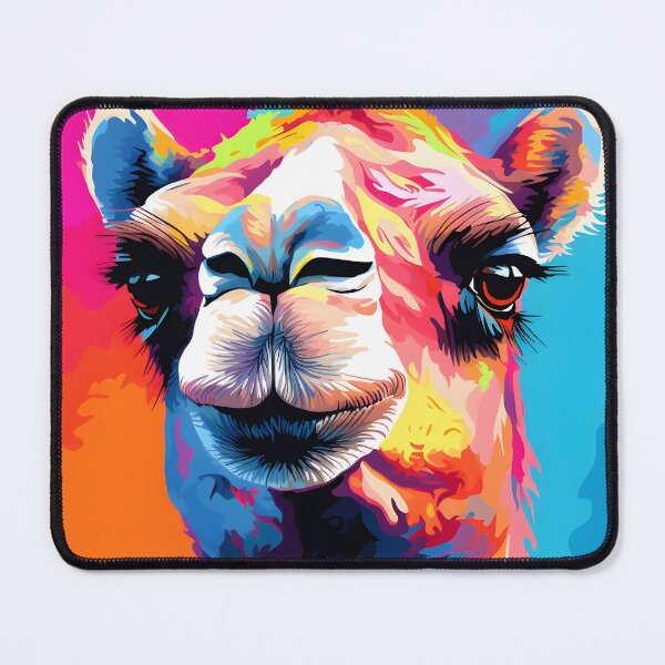 Item preview, cammel portrait. animal colorful. Animal throw pillow. designed and sold by formform.