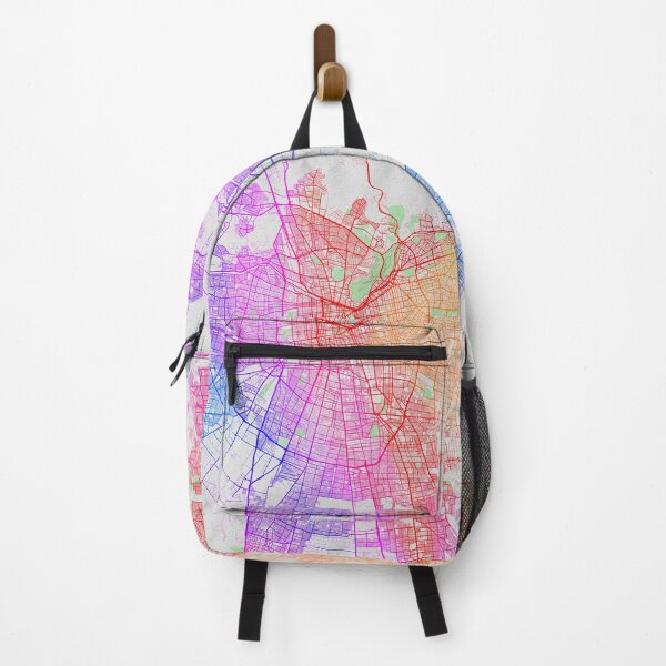 Item preview, Santiago, Chile City Map Typography - Colorful designed and sold by deMAP.