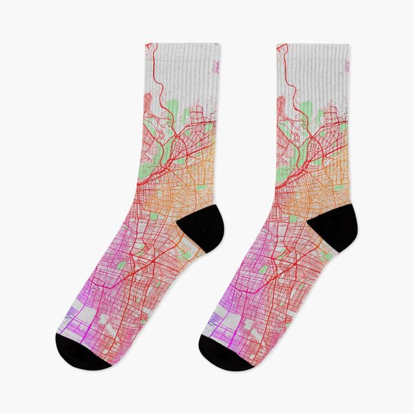 Item preview, Santiago, Chile City Map Typography - Colorful designed and sold by deMAP.