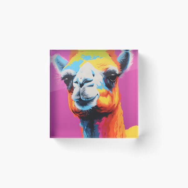 Item preview, cammel portrait. animal colorful. Animal throw pillow. designed and sold by formform.