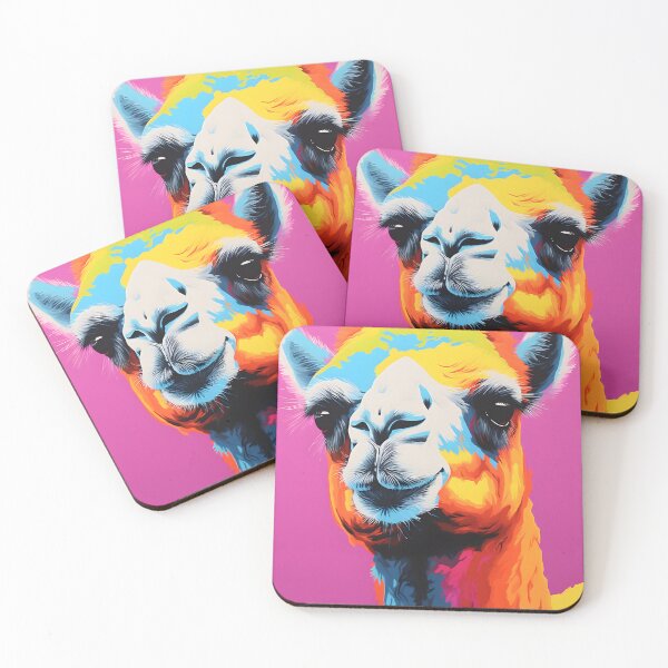 Item preview, cammel portrait. animal colorful. Animal throw pillow. designed and sold by formform.