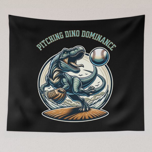 Item preview, Baseball saurus - Pitching dino dominance designed and sold by JansenGS.