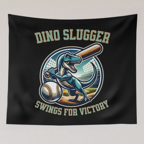 Item preview, Baseball saurus - Dino slugger swings for victory designed and sold by JansenGS.
