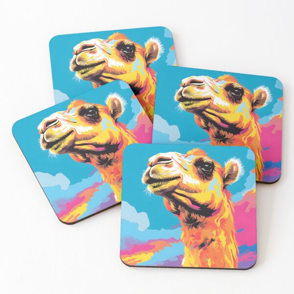 Item preview, cammel portrait. animal colorful. Animal throw pillow. designed and sold by formform.