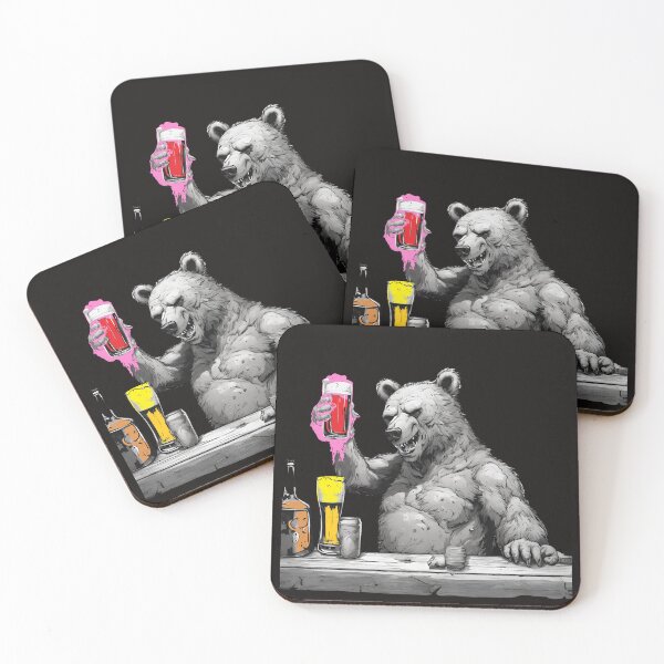 Item preview, Bear zombie enjoying beer designed and sold by mikoto-K09.