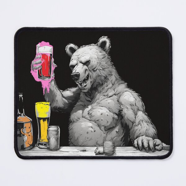 Item preview, Bear zombie enjoying beer designed and sold by mikoto-K09.