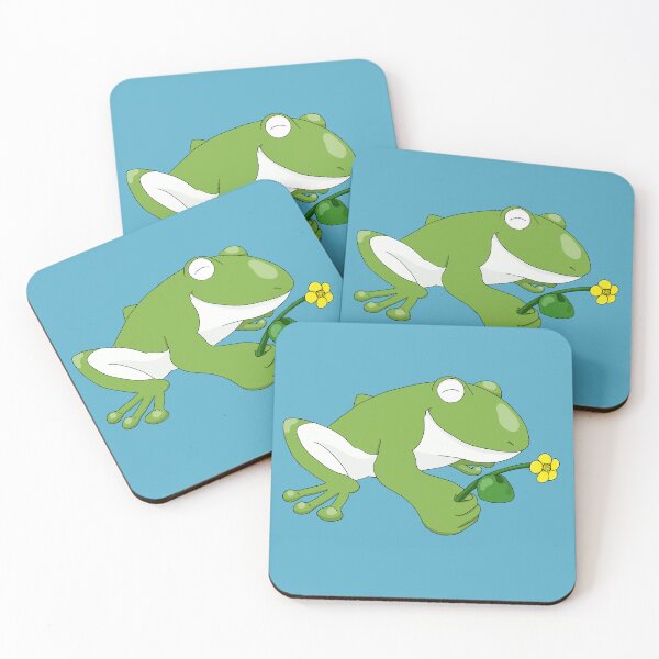 Item preview, Cute Frog and Marsh Marigold designed and sold by HugSomeNettles.