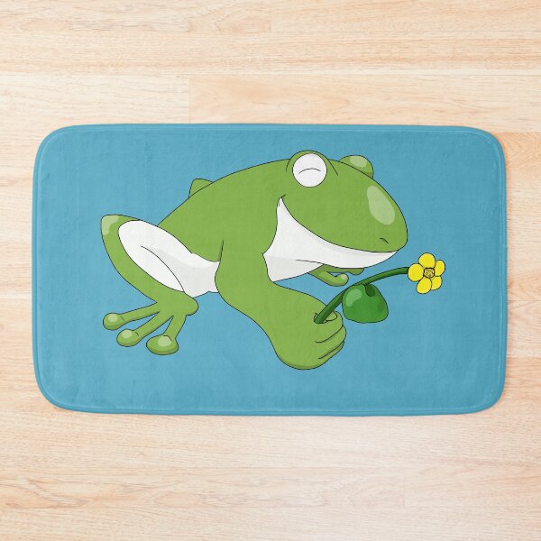 Item preview, Cute Frog and Marsh Marigold designed and sold by HugSomeNettles.