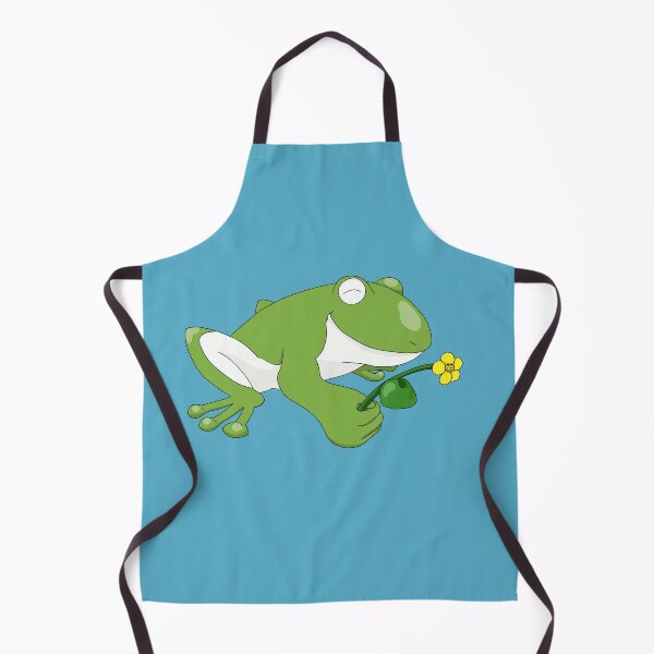 Item preview, Cute Frog and Marsh Marigold designed and sold by HugSomeNettles.