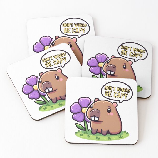 Item preview, Don't worry be capy Happy Capybara designed and sold by AngelinaBezm.
